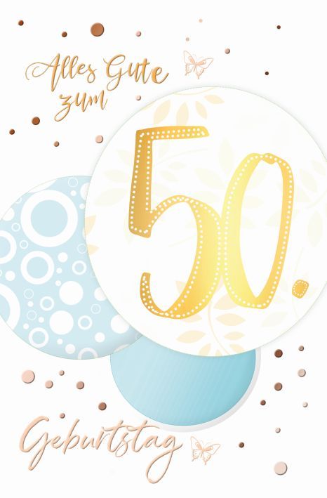 Karte Geburtstag Zahl 50
