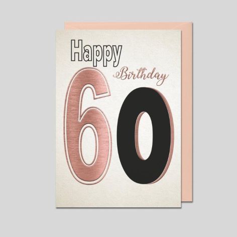 Karte Geburtstag Zahl 60