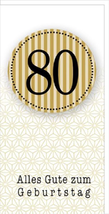 Karte Geburtstag Zahl 80