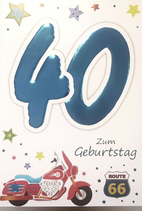 Karte Geburtstag Zahl 40