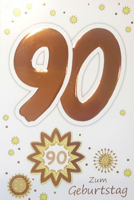 Karte Geburtstag Zahl 90