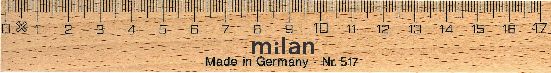 Milan-Lineal Holz 17cm