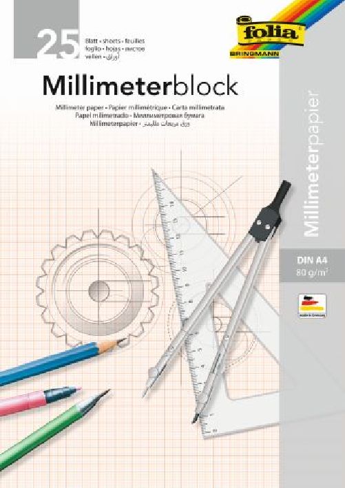 Millimeterblock A4 25Bl