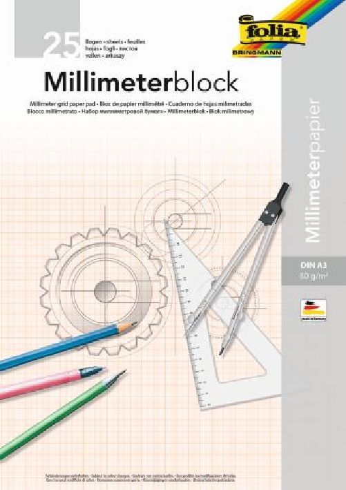 Millimeterblock A3 25BL