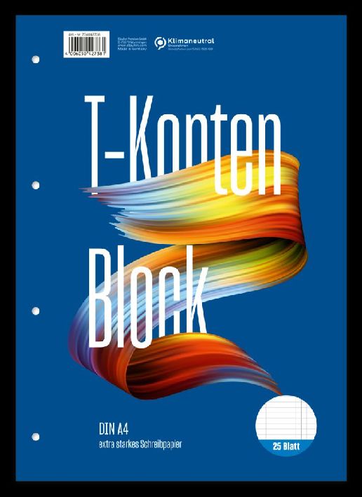 T-Konten-Block A4 25Bl