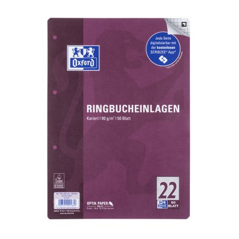 Ringbuch-Einlage A4 50Bl