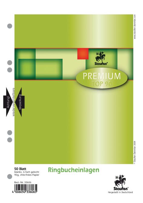 Ringbuch-Einlage A5 50Bl