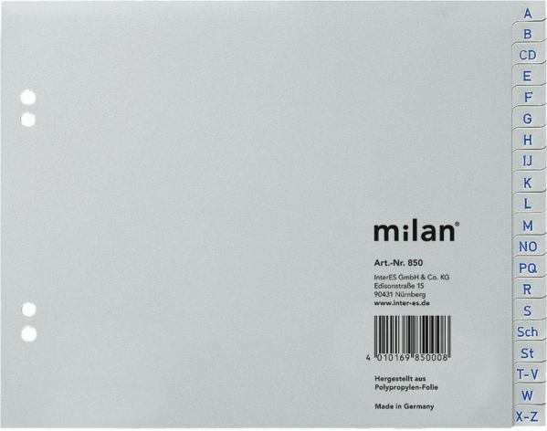 Kunststoff-Register Milan