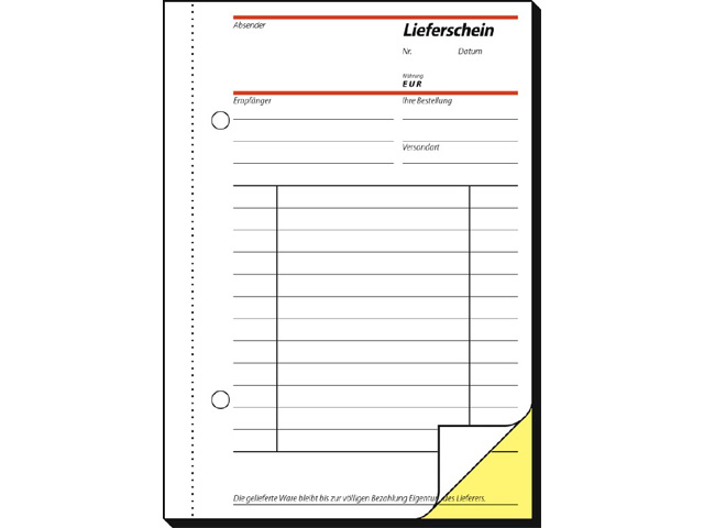 Lieferscheinbuch A6 2x40B