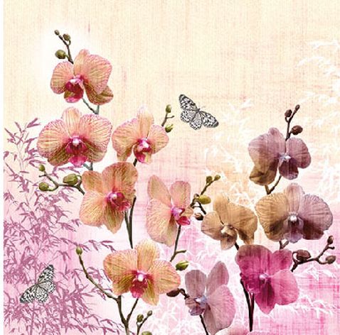 Serviette Orchids Orient