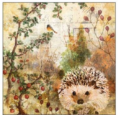Serviette Autumn Hedgehog