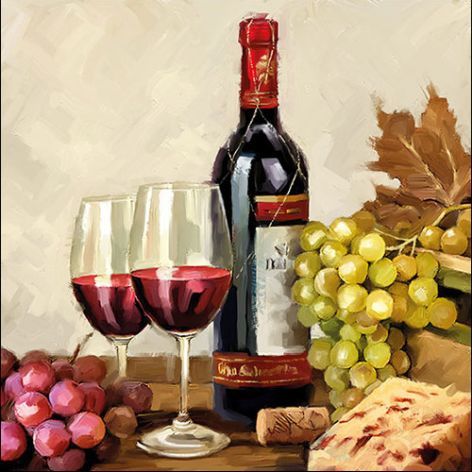 Serviette Wine Grapes
