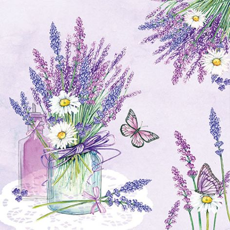 Serviette Lavender Jar