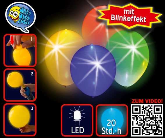 Luftballon LED blinkend