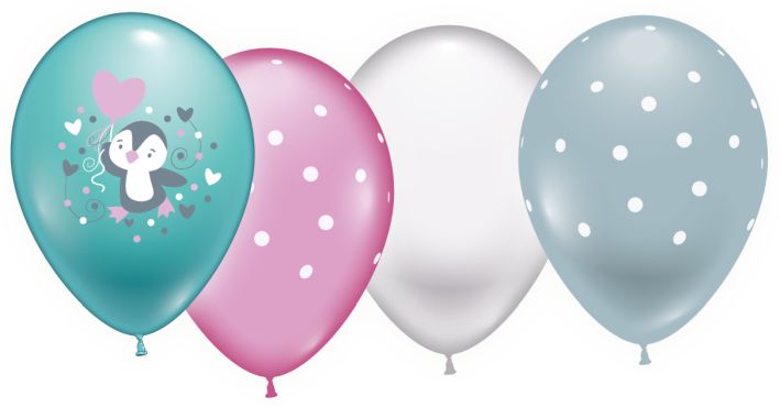 Luftballons Pinguin Party