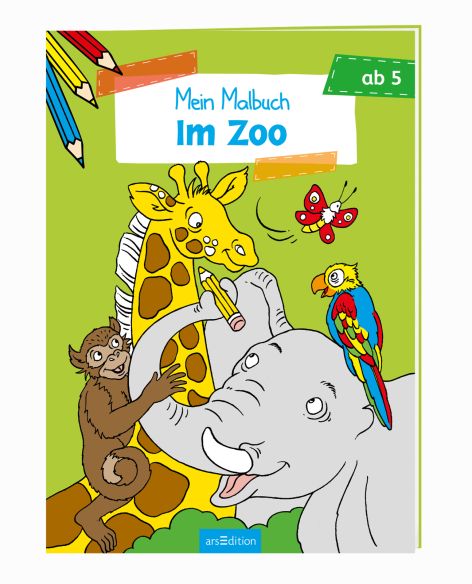 Malbuch Im Zoo ab 5 Jahre
