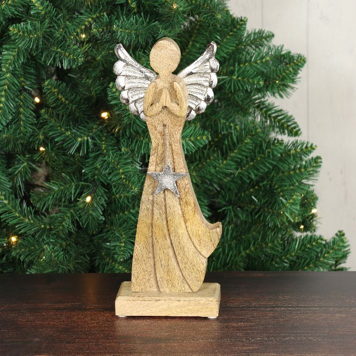 Dekofigur Engel aus Holz