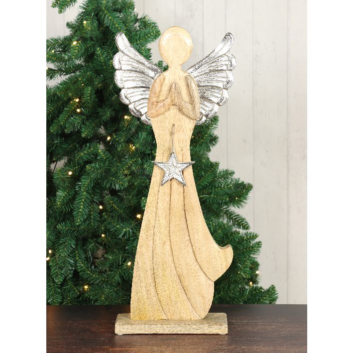 Dekofigur Engel aus Holz